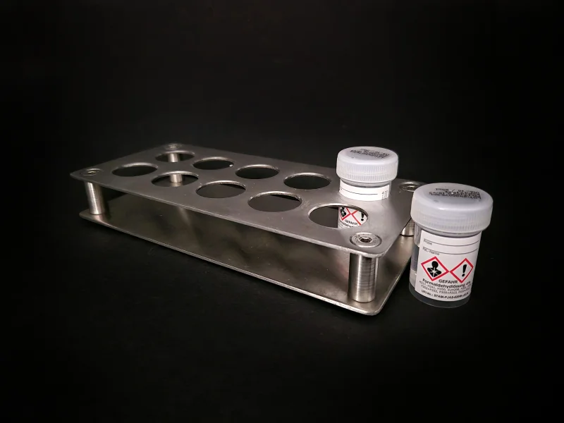 Discover our new stainless steel rack for sample tubes